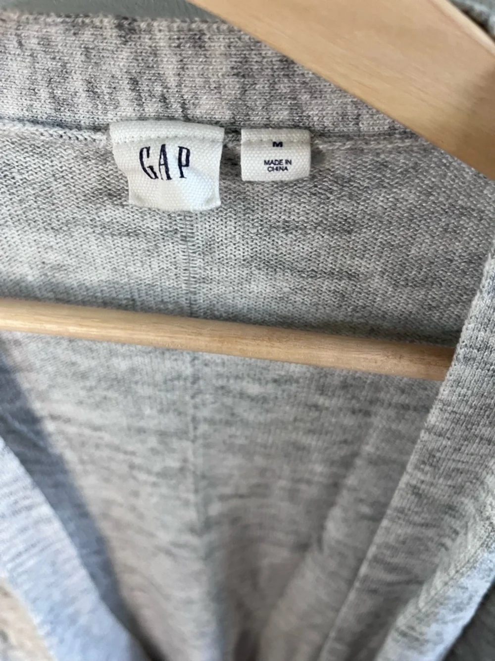 Gap Womens Gray Open Front Cardigan Cotton Linen Blend Pocket Sweater Size‎ M